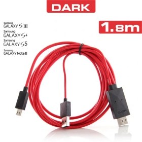 Resim Dark Samsung Galaxy S3 / S4 / S5 / Note2 1.8m Telefon MHL - HDMI Kablo (DK-HD-AMHLSM180) 
