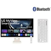 Resim LG MyView 27SR50F-W 27" 60 Hz IPS Smart Monitör ve Logitech Pebble Keys 2 K380s Klavye LG