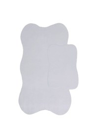 Resim Anatolia Gri 2'li 80x140 + 50x70 Cm Büyük Ebat Banyo Paspası Seti Gri 