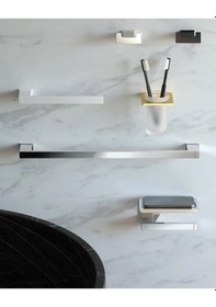 Resim S-cube Havluluk, Uzun, 49.7 Cm - Krom Krom 
