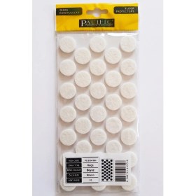 Resim ALMITAL Çap 24 MM 33'lü Paket Beyaz Mobilya Keçesi Zemin ve Parke Koruyucusu 
