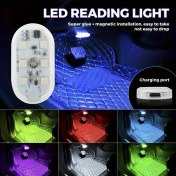 Resim Trendooze Turcoshop11 1 Adet Rgb Dokunmatik Usb Led Araç Tavan Aydınlatma Lambası, Modern Dekor 