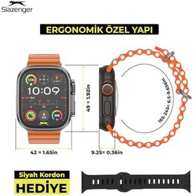 Resim Slazenger Easy Connect Pro Akıllı Saat, AMOLED Ekran, 60mm Kasa, Spor Takip, Sağlık Takip, IP68 Su Geçirmez, Uzun Pil Ömrü, Dokunmatik Ekran, Silikon Kayış, Hediyeli, Turuncu 