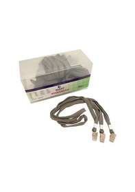 Resim Mapi Metal Klipsli-polyester Dokuma Kart Askı İpi Gri 50'li Paket 