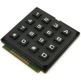Resim 4x4 Telefon Stili Matrix Keypad Siyah Tuş Takımı 