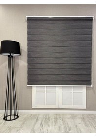 Resim Donatti Bambu Zebra Stor Güneşlik Perde Füme Koyu Gri Füme Koyu Gri 