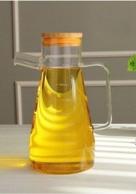 Resim Mithra Life Bambu Kapaklı Borosilikat Cam Yağdanlık 900 Ml Mıt1070 