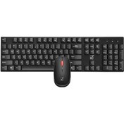 Resim Zgb 8820 Candy Color Kablosuz Klavye + Mouse Seti Siyah A Optik 