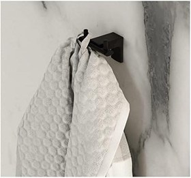 Resim Tema Premium Serisi Banyo 2 li Bornoz Askılık Mat Siyah 