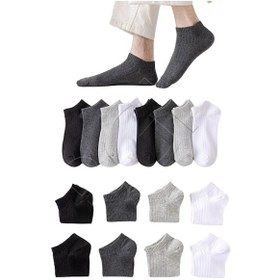 Resim Bgk Pamuklu Basic Derbili Unisex Çorap Çift Çok Renkli 