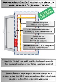 Resim Plise-Pileli Akordiyon Kapı Pencere Katlanır Sineklik 