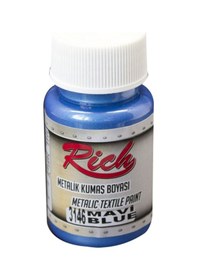 Resim Metalik Kumaş Boyası 50 Cc. 3146 Mavi Çok Renkli 