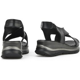Resim Ziya, Kadın Hakiki Deri Dolgu Topuk Sandalet 1511020z2562 Siyah 1511020z2562 000 Siyah 
