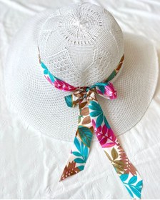 Resim Ays Deniz Plaj Hasır Şapka Krem 