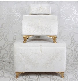 Resim Gelin 3lü Çeyiz, Bohça & Makyaj Sandık Takımı 1011 