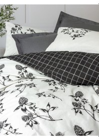 Resim Cotton Box Balance Ranforce Çift Kişilik Nevresim Takımı Ohia Antrasit 