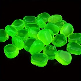 Resim 20 Adet Karanlıkta Parlayan Mısır Taneli Balık Yemi - Bass, Alabalık & Kırmızı Balık İçin Kokulu Yumuşak Plastik Yem - Tatlısu & Tuzlu Su Balıkçılığı İçin İdeal 