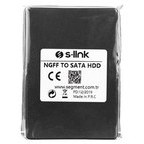 Resim S-link NGFF TO SATA Harici 2.5'' Siyah Hdd Kutusu 