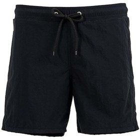 Resim Siyah Su İtici Özellikli Naylon Kumaş Düz Renk Basic Erkek Plaj Deniz Şort Mayo - 540-siyah 001 