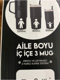Resim Coffee Mug seti termos 3 lü aile boyu 