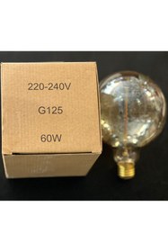 Resim OKYANUSAYD 60 WATT DÜZ ÇİZGİLİ G95 MODELİ RUSTİK VİNTAGE AMPÜL 