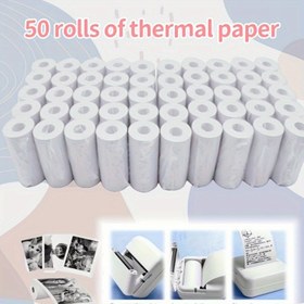 Resim 50 Rulo Mini Termal Baskı Kağıdı, Anında Kameralar İçin Taşınabilir Fotoğraf Etiketleri, Aile Hafıza Koleksiyonları, Memo Öğrenimi İçin Mükemmel, Pürüzsüz Beyaz Yüzeyli, Fotoğraf Baskı Malzemeleri, Notlar, Görseller, Günlükler, Mat Bitişli, Mürekkepsiz. 