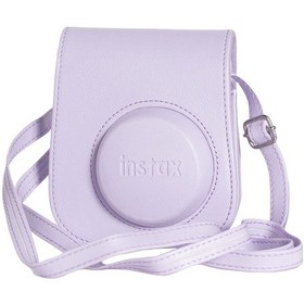 Resim Fujifilm Instax Mini 12 Fotoğraf Makinesi + 10'lu Film + Çerçeve + + Kare Albüm + Deri Kılıf Seti Lila 