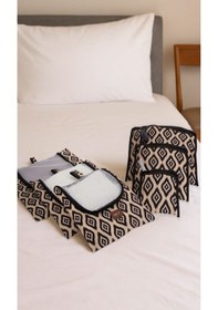 Resim Morbebe 6'lı Bej Valiz Düzenleyici I Bavul Içi Organizer Set I Seyahat Hurcu Xxxxx Bej 