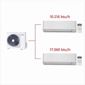 Resim Toshiba 2M 10.000 Btu/h + 16.000 Btu/h Multı Klima 