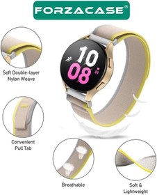 Resim Samsung Galaxy Watch Active R500 ile uyumlu Cırtlı Hasır Kumaş Kordon Kayış - FC604 