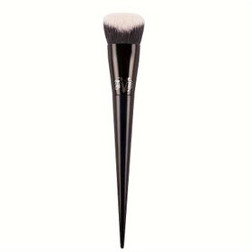 Resim Kat Von D-10 Makyaj Fırçası Fondöten Fırçası Yumuşak Fiber Şık Siyah Sap Marka Bayanlar Makyaj Fırçası 