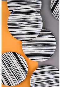 Resim Tabak Evi Porselen Sidereal Pasta Tabağı 19,50cm Sd2 6 Kişilik 6 Parça Çok Renkli 