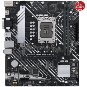 Resim Asus Prime B660m-k D4 Intel Lga1700 Ddr4 Micro Atx Anakart 
