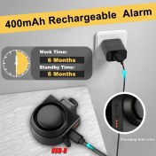 Resim Healeele Kablosuz Su Geçirmez Bisiklet Titreşimli Alarm USB Şarj Uzaktan Kumanda Motosiklet Elektrikli Bisiklet Güvenlik Hırsız Alarmı (Yurt Dışından) 