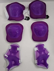 Resim Trust Store Çocuk Koruyucu Set Dizlik Dirseklik Bileklik 6 Parça Paten Scooter Bisiklet Kaykay Koruyucu Mor Renk 