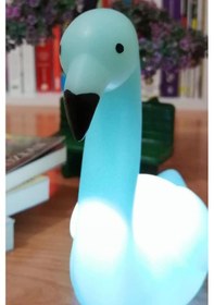 Resim By Nevser Dekoratif Işık Altında Renk Değiştiren Pilli Kuğu Gece Lambası Renkli 