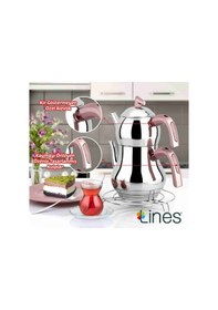 Resim Lines Şahmeran Orta Boy Soft Kulp Çelik Çaydanlık - Rose Rose Gold 