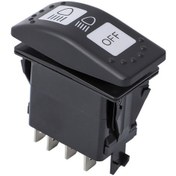 Resim Sones 12v Araba Modifiye Uzak Yakın Işık Kendinden Kilitli Su Geçirmez Anahtar Siyah 