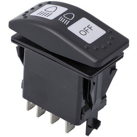 Resim Sones 12v Araba Modifiye Uzak Yakın Işık Kendinden Kilitli Su Geçirmez Anahtar Siyah 