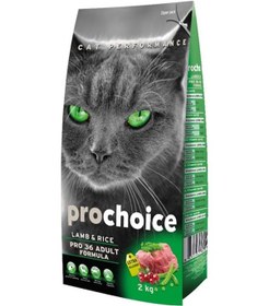 Resim Prochoice Pro 36 Kuzu Etli Yetişkin Kedi Maması 2 KG 