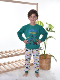 Resim TUGSE My Dınosaurs Çocuk Pijama Takım 