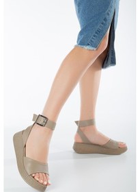 Resim Vizon Hakiki Deri Kadın Sandalet Sk23y501-vzn 001 