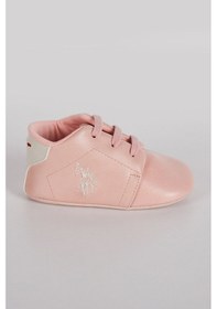 Resim U.S. Polo Assn. Pudra Bağcıklı Kız Bebek Ayakkabı 5274-30632 Pudra 