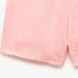 Resim Kız Bebek Beli Lastikli Dokulu Kruvaze Şort Etek 