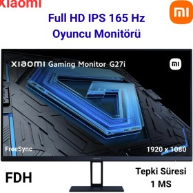 Resim Xiaomi G27I P27FBB-RGGL 27" 1 Ms Full Hd IPS 165 Hz Oyuncu Monitörü+ Dısplayport Kablo Hediye 