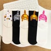 Resim 1/5 Çift Unisex Soyut 3D Kedi Yumurta Çorapları, Kadınlar İçin Orta-Baldır Sevimli ve Komik Japon Tarzı Uzun Çorap - Mükemmel Hediye, Rahat Günlük Spor Her Mevsim Çok Amaçlı Tasarım 