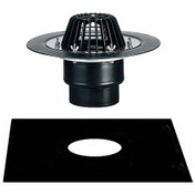 Resim Dallmer Kubbe Yaprak Tutuculu. Bitümlü 125 Lik Çatı Süzgeci.Gider 