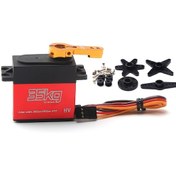 Resim Gajeena 35kg 270 Derece Tam Metal Dijital Servo, Çelik Dişli, Çekirdekli Motor, Turuncu Metal Servo Kolu 1 Adet 