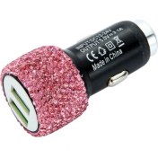 Resim Charge Taşlı Çift USB Araba Hızlı Şarjı 