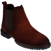 Resim Cosmos Erkek Hakiki Deri Taba Süet Iki Yanı Lastikli Termo Taban 